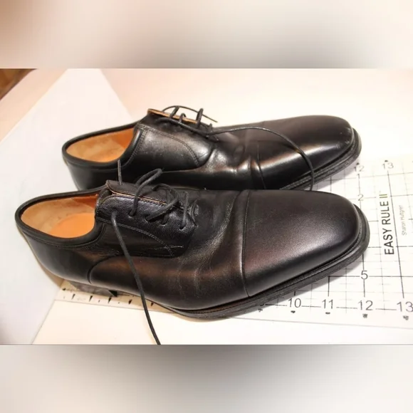 Magnanni Federico Mens Size 9.5 D Black Leather Dress Captoe  display picture 1
